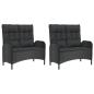 Preview: 5-tlg. Garten-Essgruppe mit Kissen Schwarz Poly Rattan