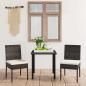 Preview: ARDEBO.de - 3-tlg. Garten-Essgruppe Poly Rattan Schwarz