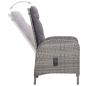 Preview: 5-tlg. Garten-Essgruppe Poly Rattan und Glas Grau