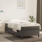 Preview: ARDEBO.de - Boxspringbett mit Matratze Dunkelgrau 90x200 cm Samt