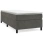 Preview: Boxspringbett mit Matratze Dunkelgrau 90x200 cm Samt