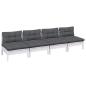 Preview: 4-Sitzer-Gartensofa mit Anthrazit Kissen Massivholz Kiefer