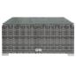 Preview: 5-tlg. Garten-Lounge-Set mit Kissen Poly Rattan Grau