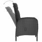 Preview: 9-tlg. Garten-Essgruppe Poly Rattan und Glas Schwarz