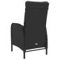Preview: 9-tlg. Garten-Essgruppe Poly Rattan und Glas Schwarz