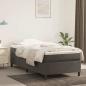 Preview: ARDEBO.de - Boxspringbett mit Matratze Dunkelgrau 100x200 cm Samt