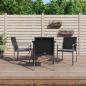 Preview: ARDEBO.de - 5-tlg. Garten-Essgruppe mit Kissen Poly Rattan und Stahl