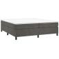 Preview: Boxspringbett mit Matratze Dunkelgrau 200x200 cm Samt