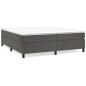 Preview: Boxspringbett mit Matratze Dunkelgrau 200x200 cm Samt