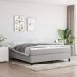 Preview: ARDEBO.de - Boxspringbett mit Matratze Hellgrau 160x200 cm Stoff