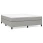Preview: Boxspringbett mit Matratze Hellgrau 160x200 cm Stoff