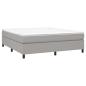 Preview: Boxspringbett mit Matratze Hellgrau 160x200 cm Stoff