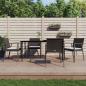 Preview: ARDEBO.de - 5-tlg. Garten-Essgruppe mit Kissen Poly Rattan und Stahl
