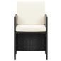 Preview: 21-tlg. Garten-Essgruppe mit Kissen Schwarz Poly Rattan