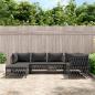 Preview: ARDEBO.de - 6-tlg. Garten-Lounge-Set mit Kissen Anthrazit Stahl