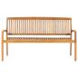 Preview: Stapelbare Gartenbank mit Auflage 159 cm Massivholz Teak
