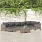 Preview: ARDEBO.de - 8-tlg. Garten-Lounge-Set mit Kissen Grau Poly Rattan