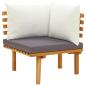 Preview: 9-tlg. Garten-Lounge-Set mit Kissen Massivholz Akazie