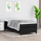 Preview: ARDEBO.de - Boxspringbett mit Matratze Schwarz 80x200 cm Stoff