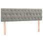 Preview: Boxspringbett mit Matratze Hellgrau 160x200 cm Samt