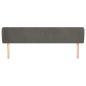 Preview: Kopfteil mit Ohren Dunkelgrau 203x23x78/88 cm Samt