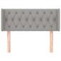 Preview: Kopfteil mit Ohren Hellgrau 103x16x78/88 cm Stoff
