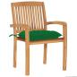 Preview: Stapelbare Gartenst?hle mit Kissen 6 Stk. Massivholz Teak
