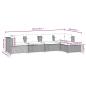 Preview: 5-tlg. Garten-Lounge-Set mit Kissen Poly Rattan Braun