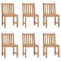 Preview: Gartenstühle 6 Stk. mit Kissen Massivholz Teak