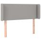 Preview: Kopfteil mit Ohren Hellgrau 103x16x78/88 cm Stoff