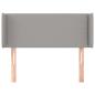 Preview: Kopfteil mit Ohren Hellgrau 103x16x78/88 cm Stoff