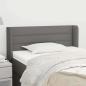 Preview: ARDEBO.de - Kopfteil mit Ohren Dunkelgrau 103x16x78/88 cm Stoff