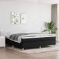 Preview: ARDEBO.de - Boxspringbett mit Matratze Schwarz 200x200 cm Stoff