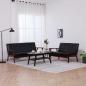 Preview: ARDEBO.de - 2-tlg. Sofagarnitur Schwarz Kunstleder