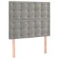 Preview: Boxspringbett mit Matratze Hellgrau 120x200 cm Samt
