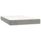 Preview: Boxspringbett mit Matratze Hellgrau 120x200 cm Samt