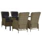 Preview: 5-tlg. Garten-Essgruppe Braun Poly Rattan