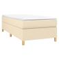 Preview: Boxspringbett mit Matratze Creme 100x200 cm Stoff
