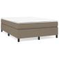 Preview: Boxspringbett mit Matratze Taupe 140x200 cm Stoff