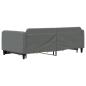 Preview: Tagesbett Ausziehbar mit Schubladen Dunkelgrau 100x200 cm Stoff