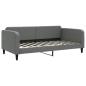 Preview: Tagesbett Ausziehbar mit Schubladen Dunkelgrau 100x200 cm Stoff