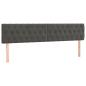 Preview: Boxspringbett mit Matratze Dunkelgrau 180x200 cm Samt