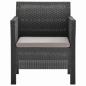 Preview: Gartenst?hle mit Kissen 2 Stk. PP Rattan Anthrazit