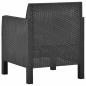 Preview: Gartenst?hle mit Kissen 2 Stk. PP Rattan Anthrazit
