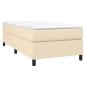 Preview: Boxspringbett mit Matratze Creme 90x200 cm Stoff