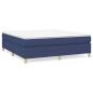 Preview: Boxspringbett mit Matratze Blau 160x200 cm Stoff