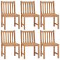 Preview: Gartenstühle 6 Stk. mit Kissen Massivholz Teak