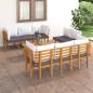 Preview: ARDEBO.de - 8-tlg. Garten-Lounge-Set mit Kissen Massivholz Akazie