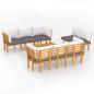 Preview: 8-tlg. Garten-Lounge-Set mit Kissen Massivholz Akazie
