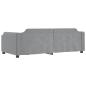 Preview: Tagesbett Ausziehbar mit Schubladen Hellgrau 100x200 cm Stoff